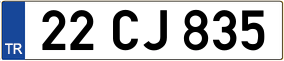 Trailer License Plate